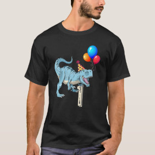 T-shirt Dinosaur Balloon T Rex 1er anniversaire garçon fil