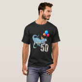 T-shirt Dinosaur Balloon T Rex 50E Anniversaire Garçon Fil (Devant entier)