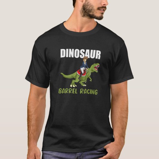 T-shirt Dinosaur Barrel Racing Rodeo Dino Barrel Racer (Devant)