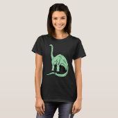 T-shirt Dinosaur Brontosaurus Cute Prehistoric Foot Dino f (Devant entier)