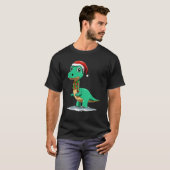 T-shirt Dinosaur Christmas Dinosaur Lover Santa Dinosaur C (Devant entier)