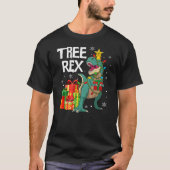 T-shirt Dinosaur Christmas Tree Pajama Rex Reptile Men Xma (Devant)