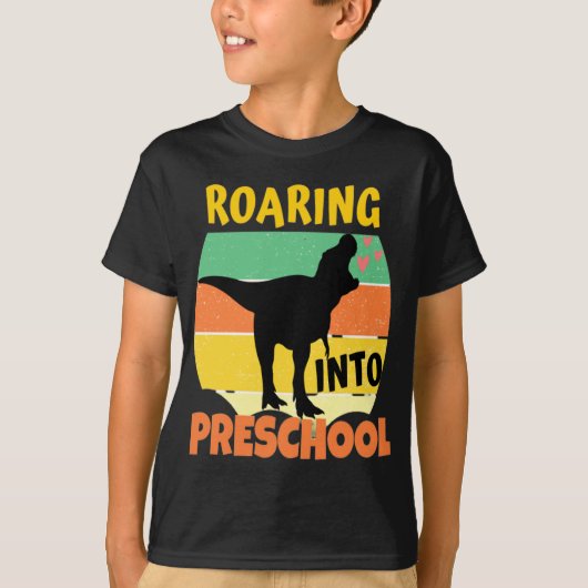 T-shirt DINOSAUR cool - ROARING DANS LE PRESCHOOL (Devant)