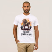 T-shirt Dinosaur Custom Motivational Quote for Workout (Devant entier)