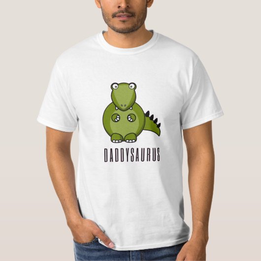 T-shirt Dinosaur Daddysaurus Daddy Fête des pères Famille (Devant)