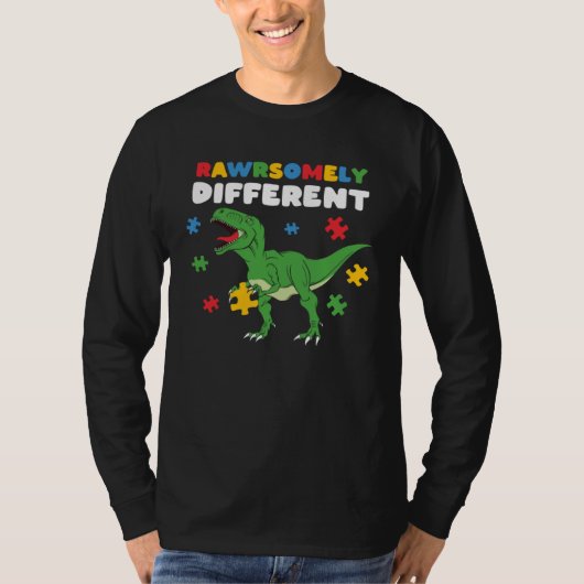 T-shirt Dinosaur Dino Autism Child Awareness Choose Kindne (Devant)