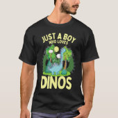 T-shirt Dinosaur Dino Juste Un Garçon Qui Aime Les Dinosau (Devant)