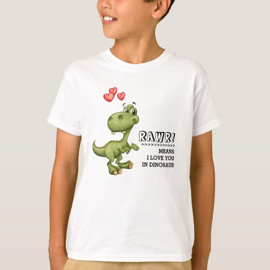 T-shirt Dinosaur Dinosaur Valentine's Day Cadeau (Devant)