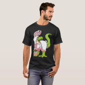 T-shirt Dinosaur Easter Basket With Eggs Happy Easter (Devant entier)