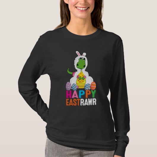 T-shirt Dinosaur Easter Day Eggs cellent Happy East Rawr r (Devant)