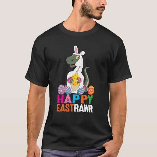 T-shirt Dinosaur Easter Day Eggs cellent Happy East Rawr r (Devant)