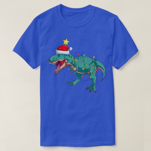 T-shirt Dinosaur Éclairage Xmas Arbre Correspondance Dinos (Design devant)