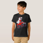 T-shirt Dinosaur équitation Monster Camion Drôle (Devant entier)