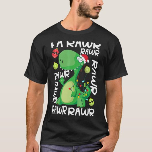 T-shirt Dinosaur Fa Ra Ra Ra Rawr Rex Noël Noël Paja (Devant)