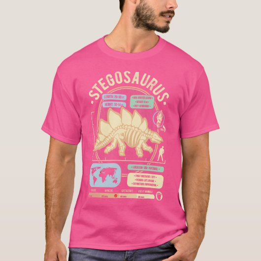 T-shirt Dinosaur Faits - Stegosaurus Science Anatomie Cade (Devant)