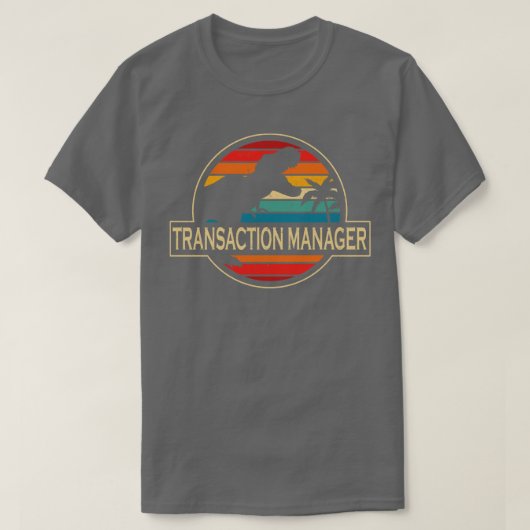 T-shirt Dinosaur Gestionnaire de transactions (Design devant)