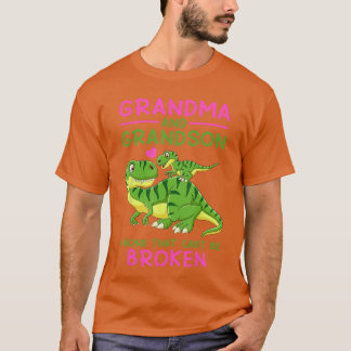 T-shirt Dinosaur Grandma And Grandson A Bondhat Cant Be Br