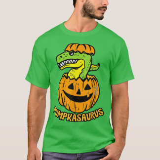 T-shirt Dinosaur Halloween Pumpkasaurus Citrouille Boy Tre