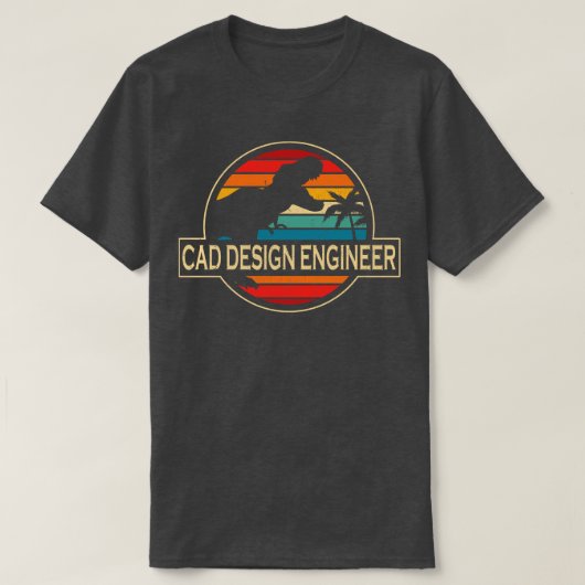 T-shirt Dinosaur, ingénieur en conception de CD (Design devant)