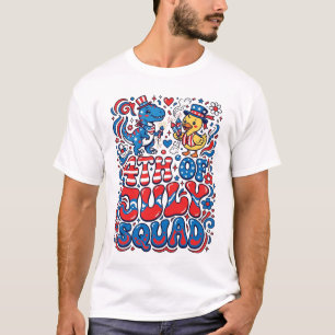 T-shirt Dinosaur Kawaii Patriotique Meilleur Beau-père Jam
