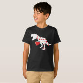 T-shirt Dinosaur Love Heart Heureuse Sainte-Valentin I Ste (Devant entier)