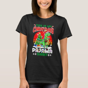 T-shirt Dinosaur Lover C'Est Mon Pyjama De Noël Drôle D
