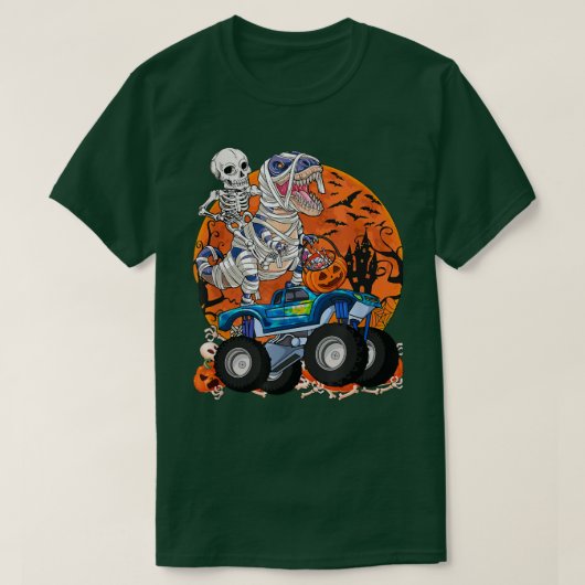 T-shirt Dinosaur maman équitation Monster Camion Halloween (Design devant)