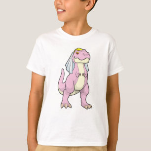 T-shirt Dinosaur mariée au Mariage avec Voile