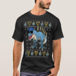 T-shirt Dinosaur Menorah Hanoukka Chanukah Juif Garçons En<br><div class="desc">Dinosaur Menorah Hanoukka Chanukah Jeunes garçons juifs</div>