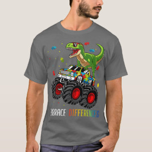 T-shirt Dinosaur Monster Truck Embrasser les différences A