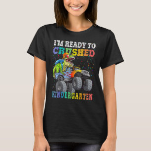 T-shirt Dinosaur Monster Truck Je Suis Prêt À Écraser Ki
