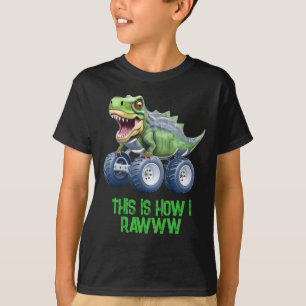 T-shirt Dinosaur monstre camion anniversaire personnalisé