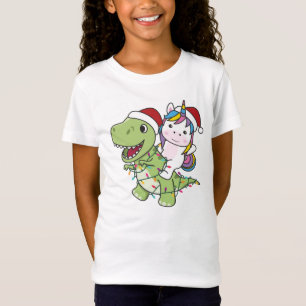 T-Shirt Dinosaur Noël Unicorne Hiver T-Rex Dino