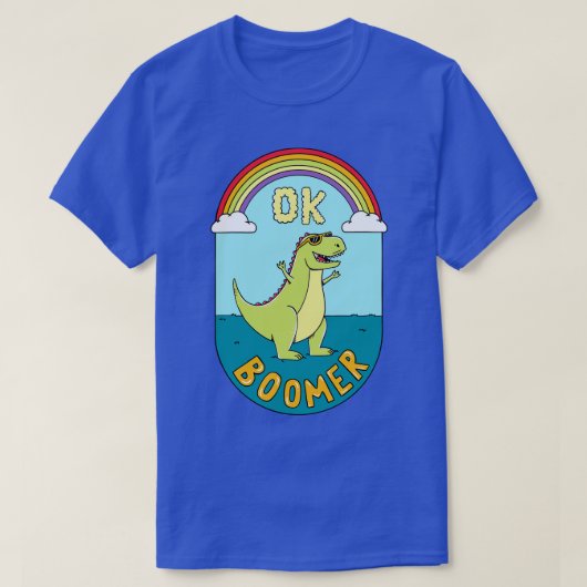 T-shirt Dinosaur ok boomer (Design devant)