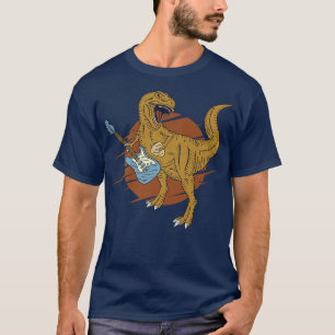 T-shirt Dinosaur Playing Guitar Funny Guitarist Player Mus