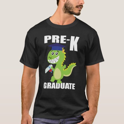 T-shirt Dinosaur préscolaire Diplôme préscolaire (Devant)