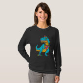 T-shirt Dinosaur Puzzle Pièce Sensibilisation sur l'autism (Devant entier)