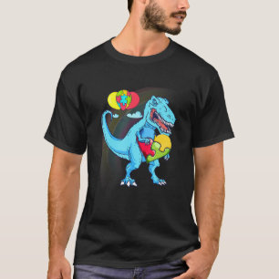 T-shirt Dinosaur Puzzle Pièce Sensibilisation sur l'autism