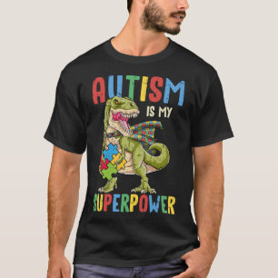 T-shirt Dinosaur Rex Autisme Est Mon Adjudant Autisme Supe