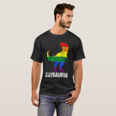 T-shirt Dinosaur Rex Lgbt Gay pride Drapeau Allysaurus All (Devant entier)