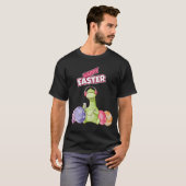 T-shirt Dinosaur Say Happy Easter Premium Tri-blend  (Devant entier)