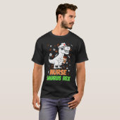T-shirt Dinosaur Scrub Infirmière Vie Café Rn Infirmière L (Devant entier)