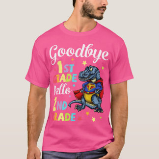 T-shirt Dinosaur Senior Student Goodbye 1ère année Bonjour