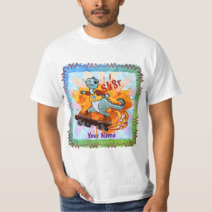 T-shirt Dinosaur Skateboard