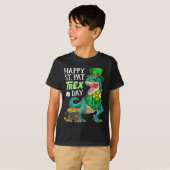 T-shirt Dinosaur St Patricks Day Happy St Pat Trex T Rex B (Devant entier)