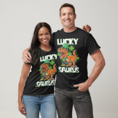 T-shirt Dinosaur St Patrick's Day LUCKY SAURUS T Rex LUCKY (Unisexe)