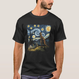 T-shirt Dinosaur T Art de nuit Paléontologie Cadeau