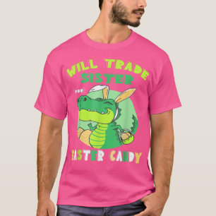 T-shirt Dinosaur T Re Bunny échangera sa sœur contre des b