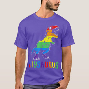 T-shirt Dinosaur T Re LGBT Gay pride Drapeau Allysaurus Al