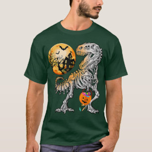 T-shirt Dinosaur T Re Skeleton Drôle Halloween Garçon Pum